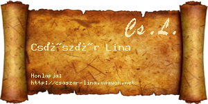 Császár Lina névjegykártya